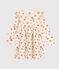 Girls' long-sleeved tube knit dress AVALANCHE white/MULTICO