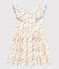 Girls' Sleeveless Printed Poplin Dress MARSHMALLOW white/MULTICO white