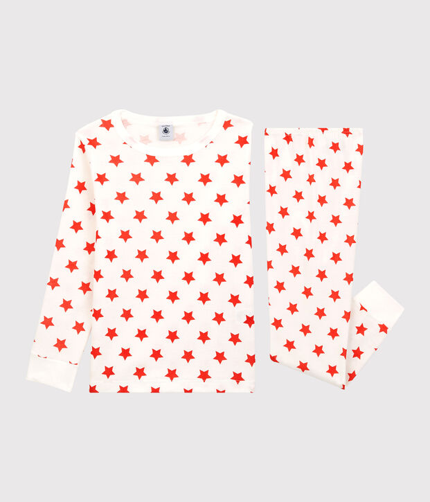 Unisex Graphic Print Organic Cotton Pyjamas white/red