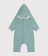 Babies' padded hooded cotton jumpsuit