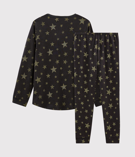 Girls' Ribbed Pyjamas CAPECOD grey/OR yellow