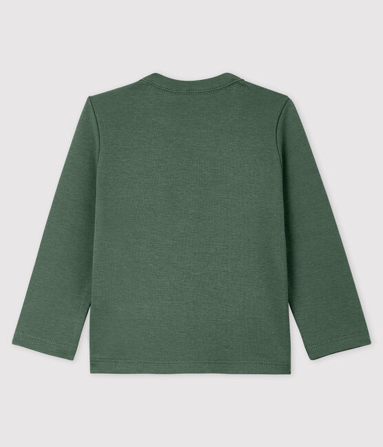 Baby Boys' Long-Sleeved Cotton T-Shirt VALLEE green