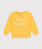 Fleece sweatshirt for girls or boys DAISY yellow