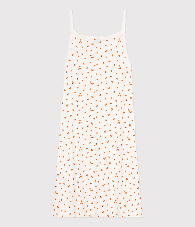 Women's Orangette Cotton Babydoll Nightdress white/multicolor