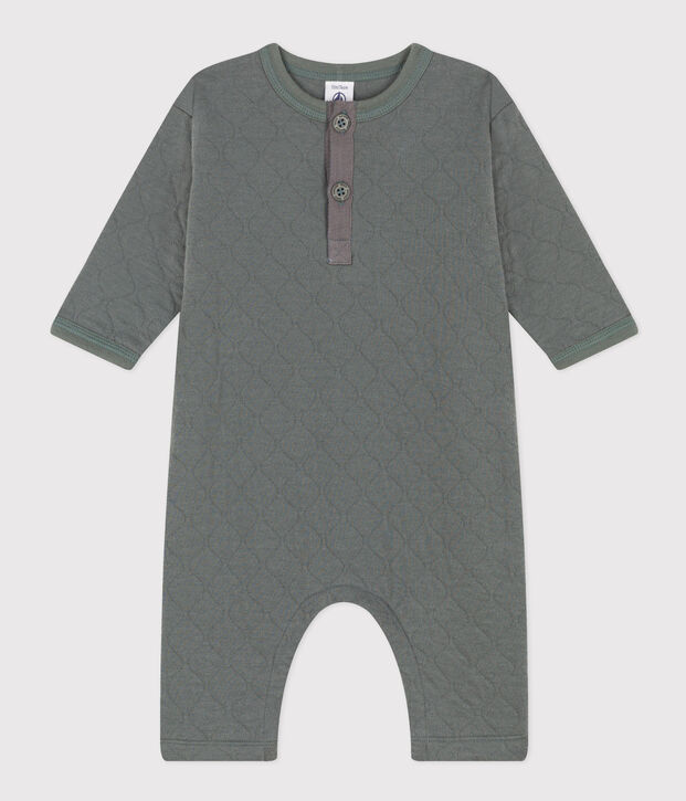 Babies' Quilted Tube Knit Jumpsuit green