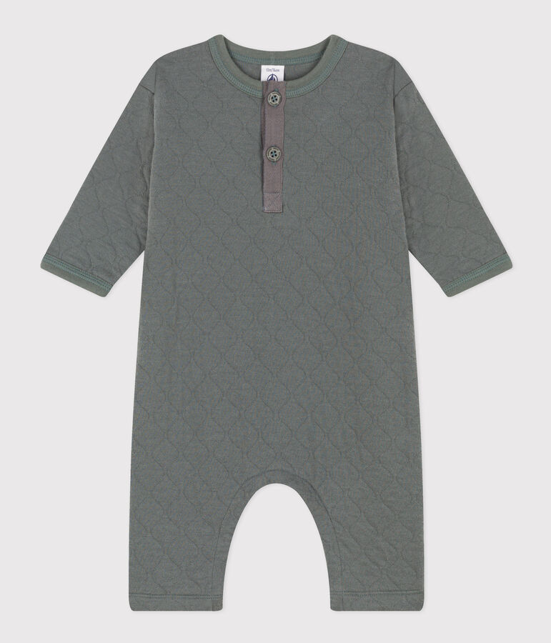 Babies' Quilted Tube Knit Jumpsuit green