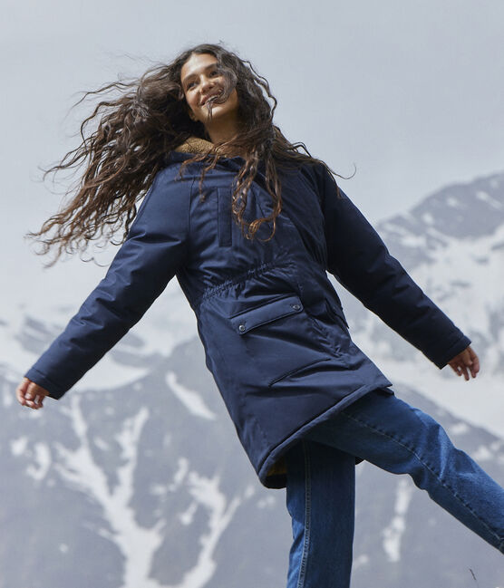 Women's Sherpa Lined Parka SMOKING blue
