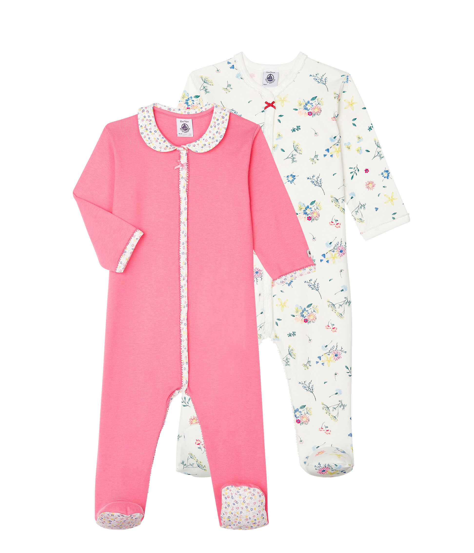 pack of baby girl sleepsuits