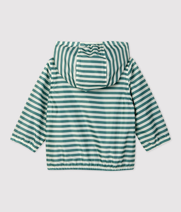 Babies' Recycled Polyester Windbreaker green/ecru