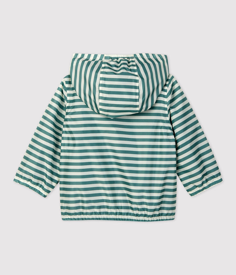 Babies' Recycled Polyester Windbreaker green/ecru