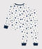 Children's star print cotton pyjamas MARSHMALLOW blue/INCOGNITO