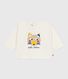 Babies' long-sleeved T-shirt with a cat design