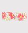 Baby girl's  floral print cr&ecirc;pe headband white/multicolor