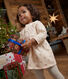 Rib knit star print dress for baby