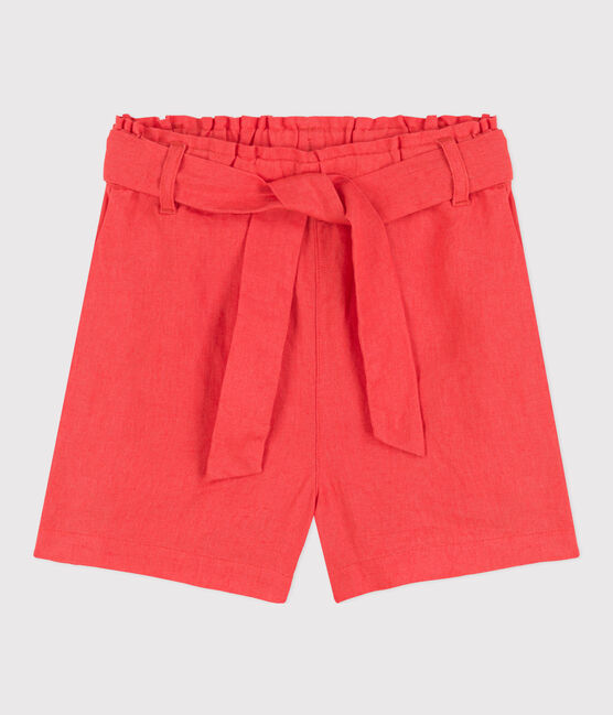 Girls' Linen Shorts JUPITER orange