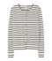Women's striped cardigan COQUILLE beige/SMOKING blue