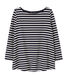 Women's striped top in heavy jersey
