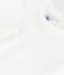 Children's long-sleeved plain cotton T-shirt MARSHMALLOW white