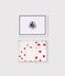 Newborn babies' heart-print cotton gift box multicolor