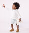 Babies' plain cotton shirt ECUME white