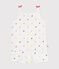 Children's short and strappy heart print cotton pyjamas white/multicolor