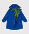Children's long raincoat in two colours SURF blue/PALMERAIE