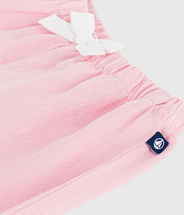 Babies' plain, soft cotton trousers MARQUISE