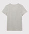 Women's Straight V-Neck Cotton T-Shirt BELUGA CHINE grey