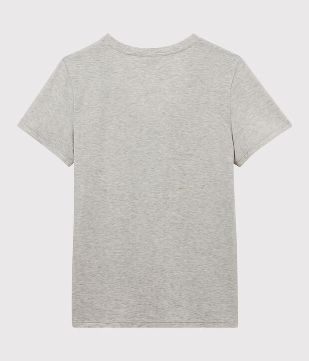 Women's Straight V-Neck Cotton T-Shirt BELUGA CHINE