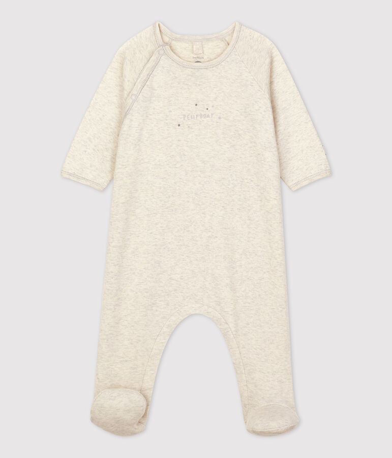 Babies' Organic Cotton Sleepsuit beige