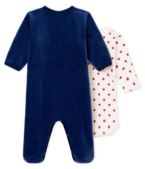 Set of baby boy's sleepsuit and body in a cotton. variante 1