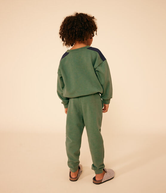 Boys' fleece sweatshirt CROCO green