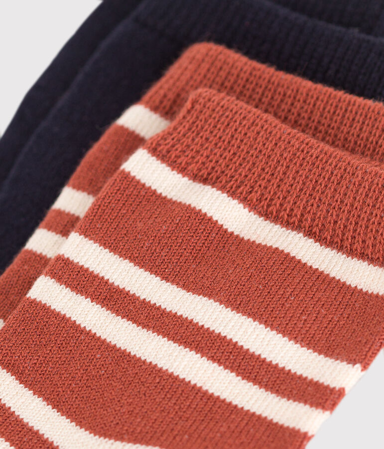 Babies' Stripy Cotton Socks - 2-Pack multicolor