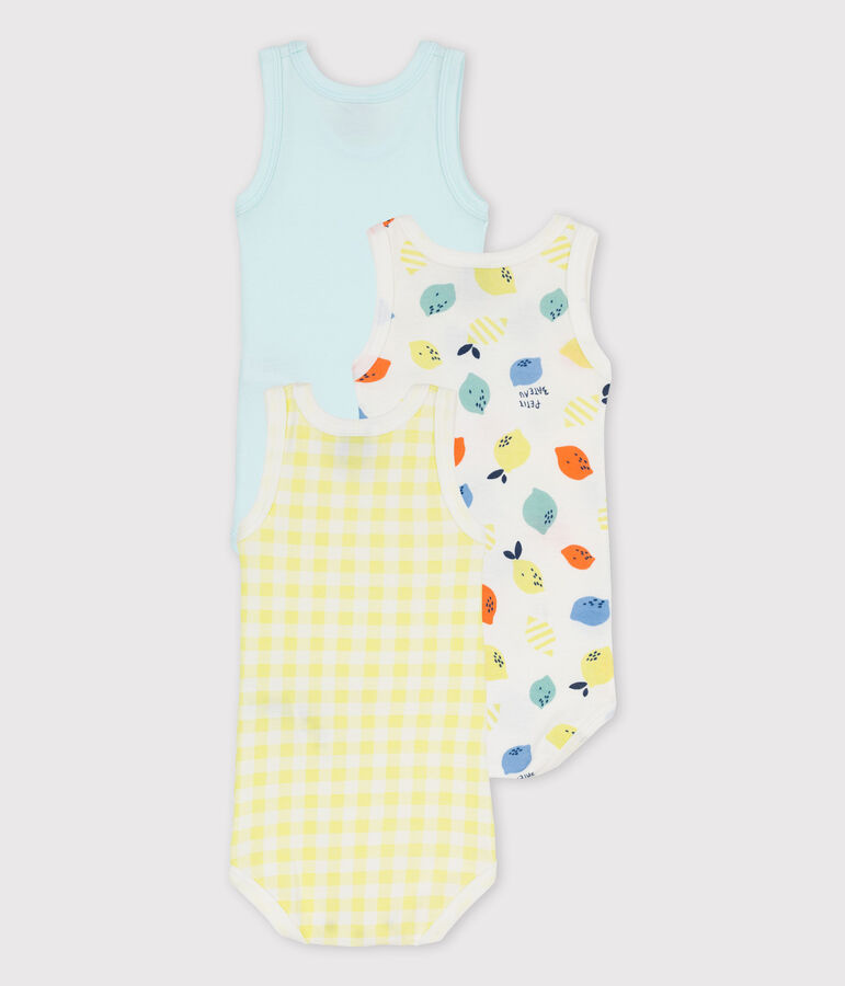 Babies' Lemon Sleeveless Bodysuit - 3-Pack multicolor