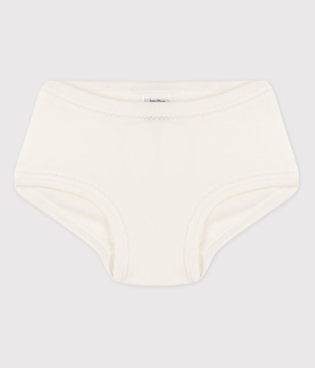Girls' Cotton Briefs white