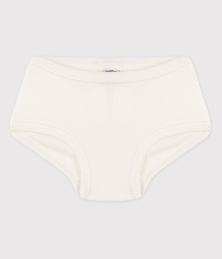 Girls' Cotton Briefs white