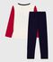 Children's two-colour cotton pyjamas. SOIR blue/MULTICO