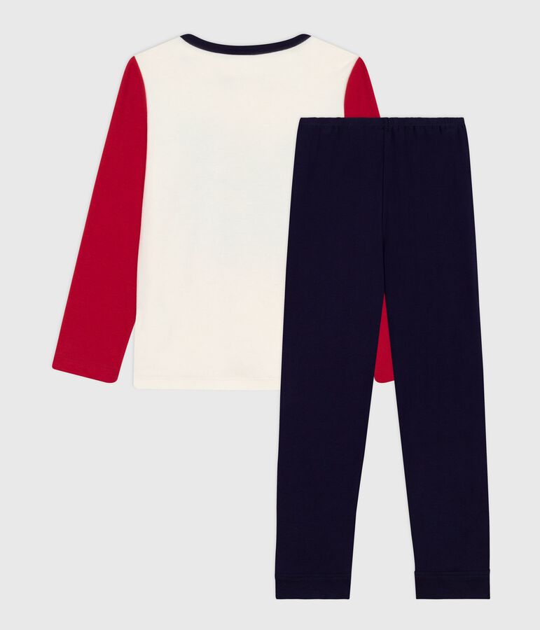 Children's two-colour cotton pyjamas. blue/multicolor