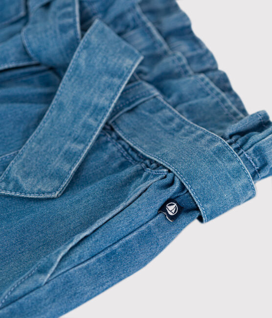 Girls' Light Denim Shorts DENIM CLAIR blue