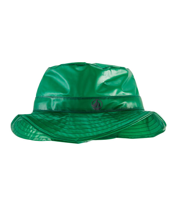 Children's bucket rain hat green