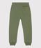 Children's plain cotton jogging bottoms green