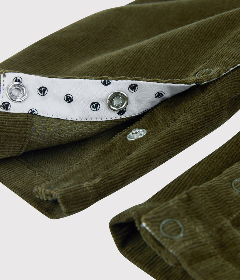 Babies' Velour Dungarees green