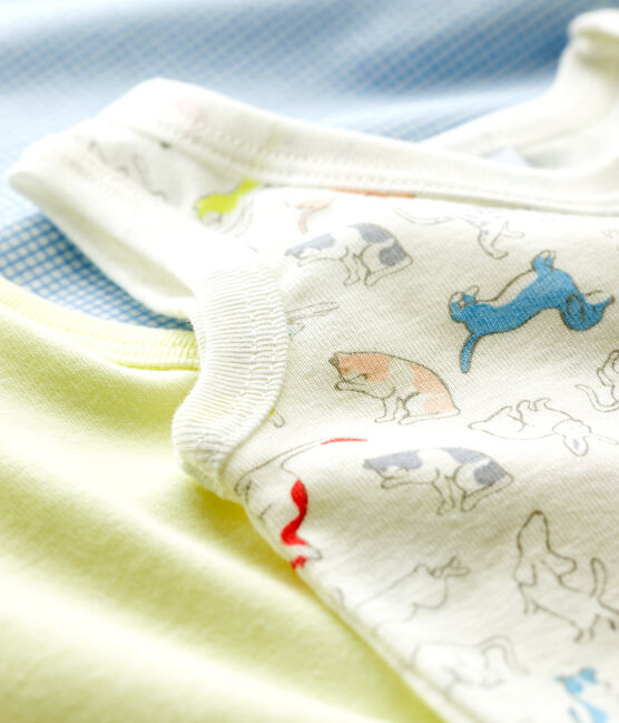 Babies' Puppy Pattern Sleeveless Organic Cotton Bodysuits - 3-Pack variante 1