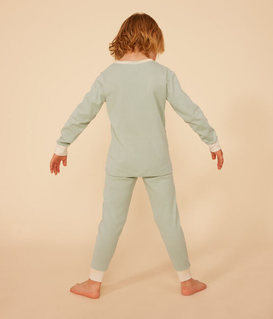 Children's Plain Cotton Pyjamas HERBIER green