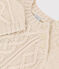Babies' Cable Knit Cotton Pullover AVALANCHE Ecru