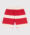 Children's stripy cotton shorts AURORA red/AVALANCHE