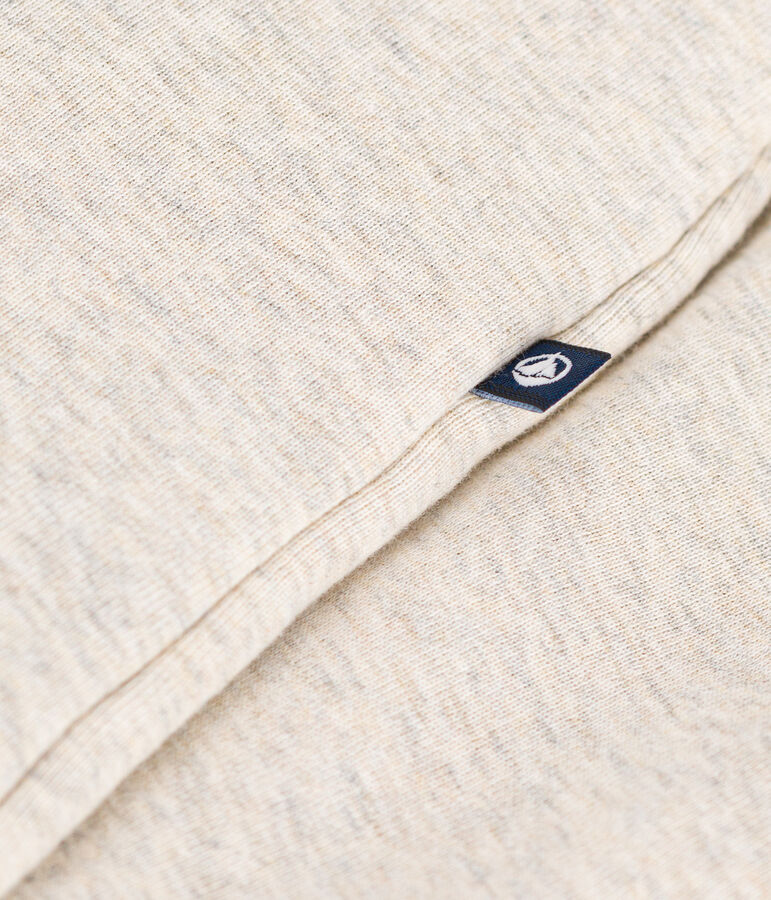 Babies' padded hooded cotton jumpsuit MONTELIMAR CHINE beige