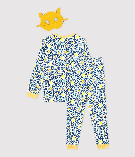 Unisex Glow in the Dark Leopard Cotton Pyjamas MARSHMALLOW white/MULTICO white