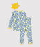 Unisex Glow in the Dark Leopard Cotton Pyjamas MARSHMALLOW white/MULTICO white