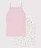 Pack of children's floral print openwork cotton tank tops variante 1